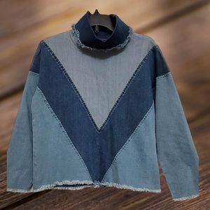 Long Sleeve Denim Top ~ Chelsea & Violet ~ Size M